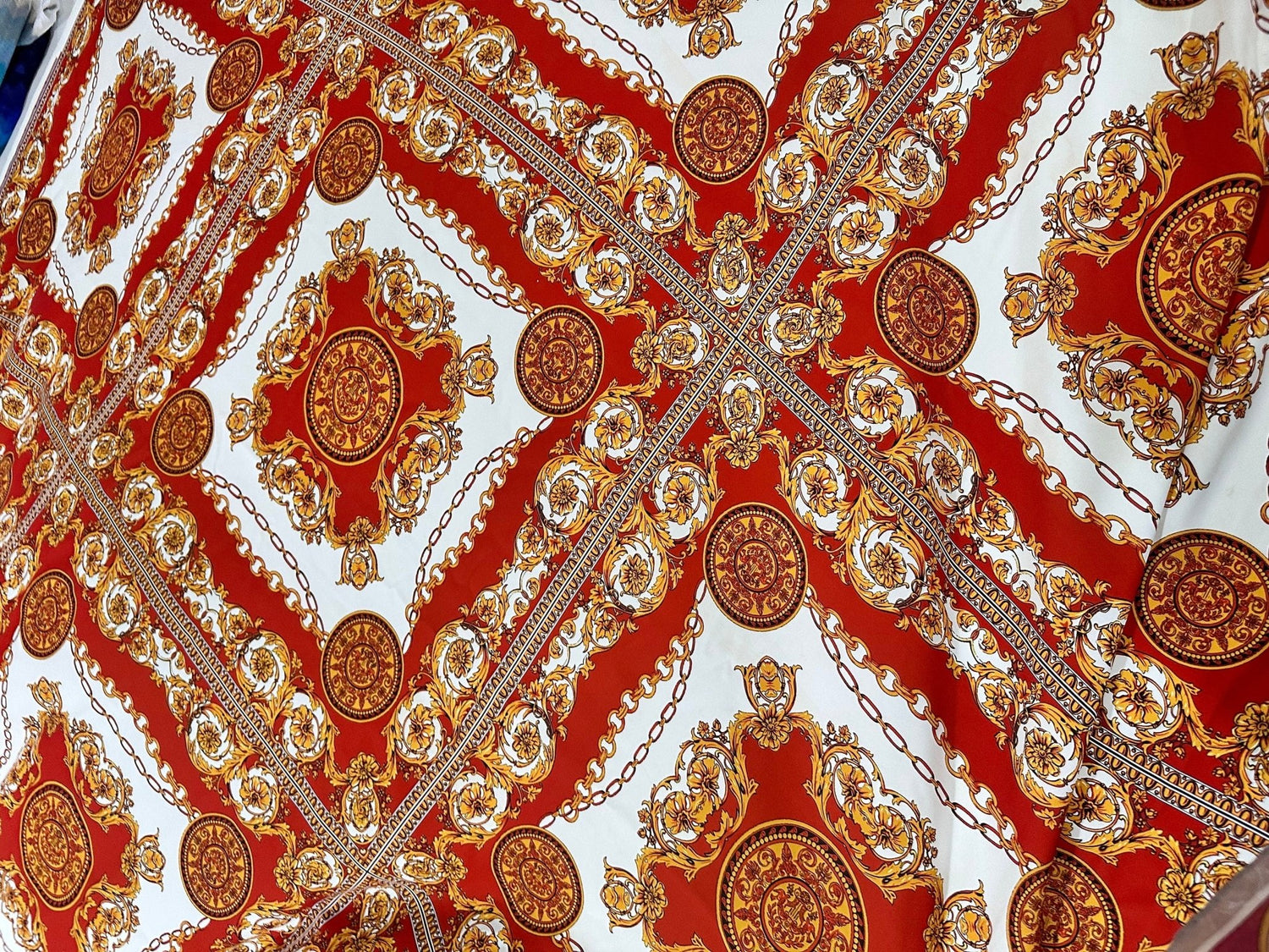 Vintage Gold Baroque Pattern Fabric - Whotex Online Fabric Store