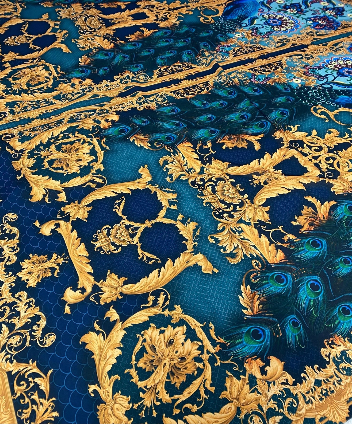 Vintage Peacock Pattern Fabric - Whotex Online Fabric Store