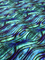 Wave Pattern Blue Green Fabric, - Whotex Online Fabric Store