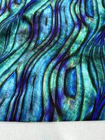 Wave Pattern Blue Green Fabric, - Whotex Online Fabric Store