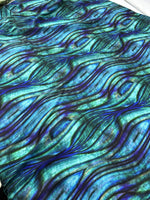 Wave Pattern Blue Green Fabric, - Whotex Online Fabric Store