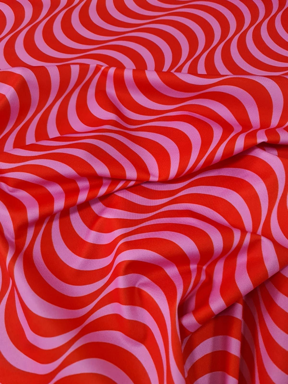 Wave Pattern Fabric,, Red pink striped Fabric - Whotex Online Fabric Store