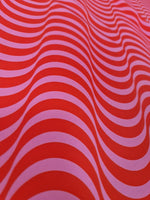 Wave Pattern Fabric,, Red pink striped Fabric - Whotex Online Fabric Store