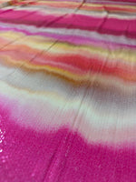 Wavy Pink Soft Color Sequin Fabric, 2 - Way Stretch Sequin Fabric By The Yard - Whotex Online Fabric Store