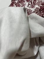 Wild Forest Pattern Fabric, Bordeaux White Animal Pattern Fabric - Whotex Online Fabric Store