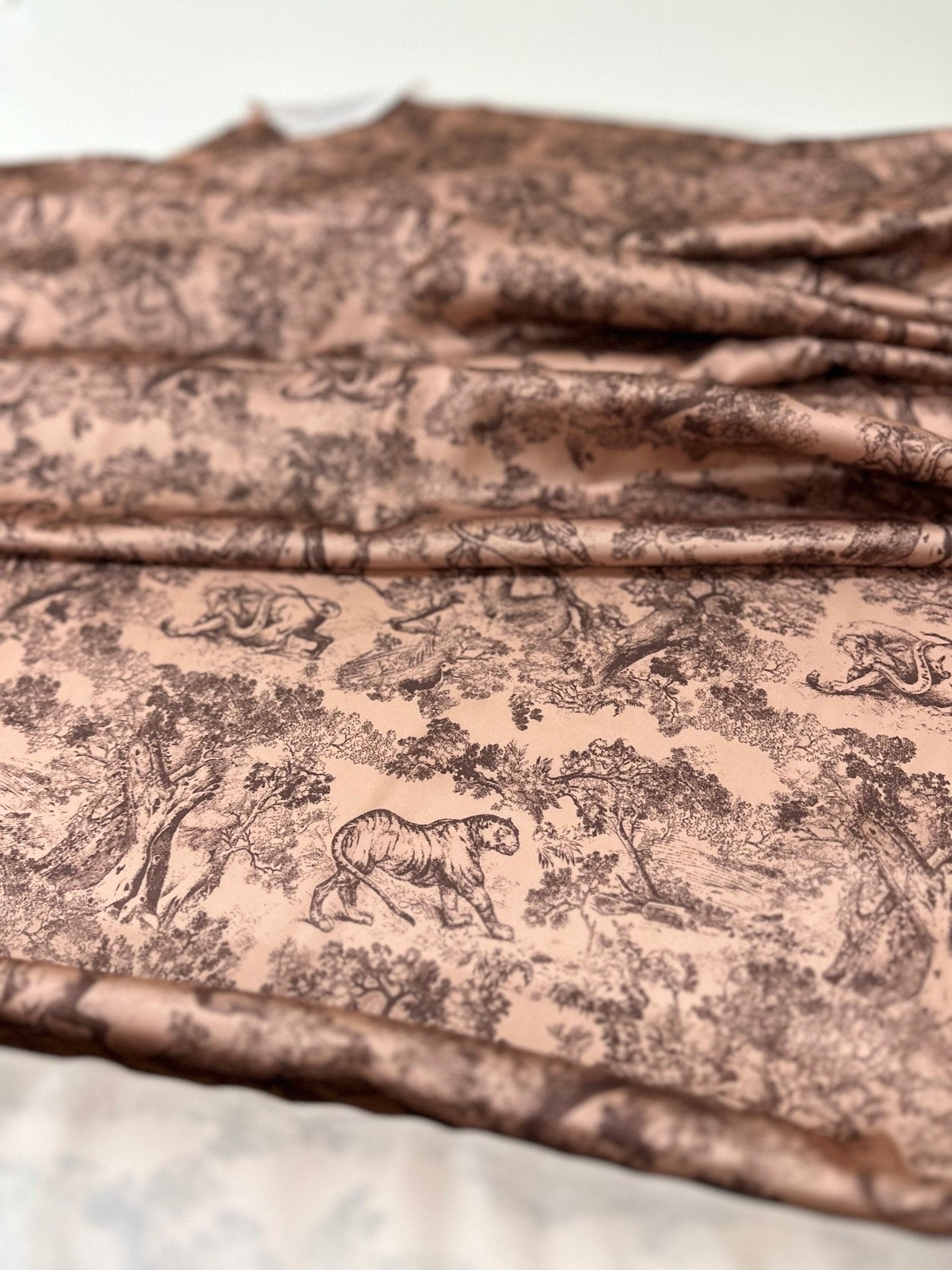 Wild Forest Pattern Fabric, Brown Beige Animal Pattern Fabric - Whotex Online Fabric Store