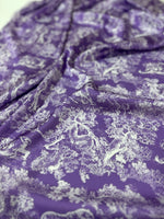 Wild Forest Pattern Fabric, Purple White Animal Pattern Fabric - Whotex Online Fabric Store