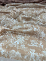 Wild Forest Pattern Fabric, Sand White Animal Pattern Fabric - Whotex Online Fabric Store