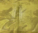 Yellow Marble Effect Print Sequin Fabric by the Metre - Whotex Fabrics London
