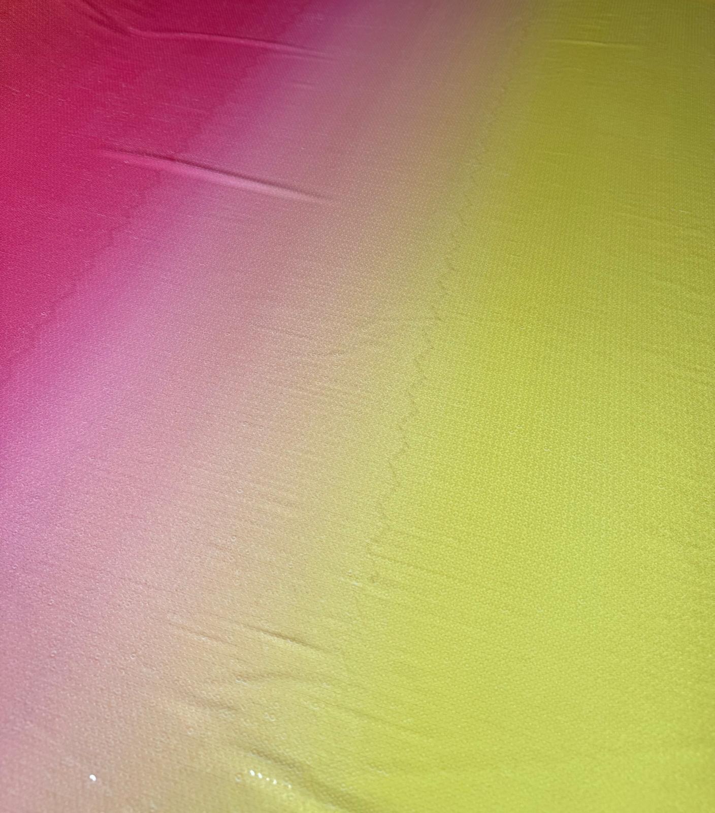 Yellow Pink Ombre Sequin Fabric for Dresses - Whotex Fabrics London
