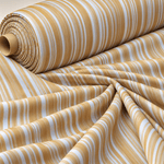 Yellow White Striped Fabric by the Metre - Whotex Fabrics London