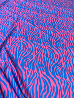 Zebra Pattern Fabric,, Blue Pink exotic animal pattern Fabric - Whotex Online Fabric Store