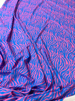 Zebra Pattern Fabric,, Blue Pink exotic animal pattern Fabric - Whotex Online Fabric Store