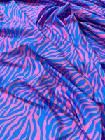 Zebra Pattern Fabric,, Blue Pink exotic animal pattern Fabric - Whotex Online Fabric Store