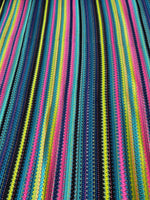 Zigzag Knit Jersey fabric, Black and Yellow jersey, luxury fabric, italian striped , dress, swimwear, pareo, shirt, craft, blouse - Whotex Online Fabric Store