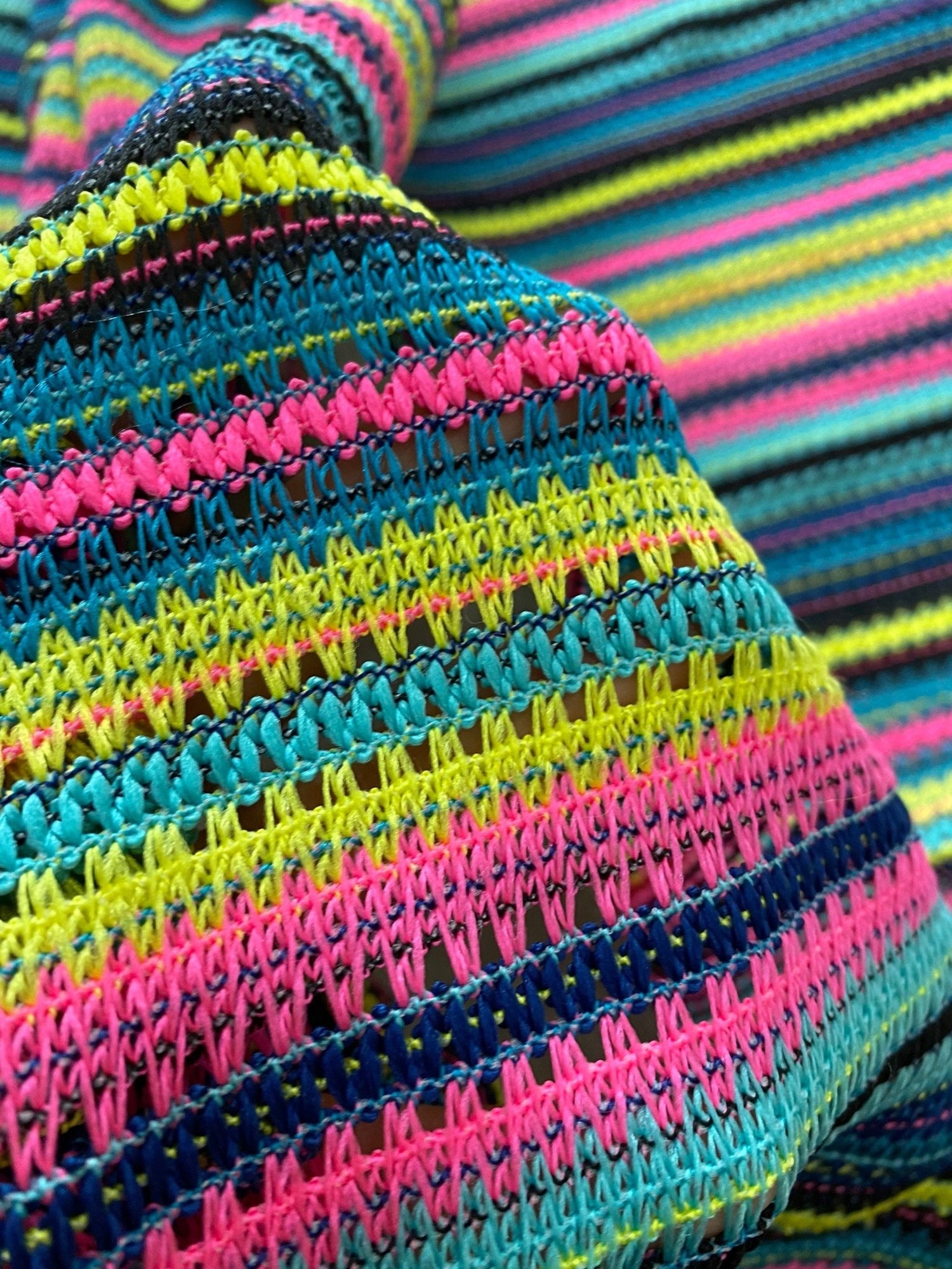 Zigzag Knit Jersey fabric, Black and Yellow jersey, luxury fabric, italian striped , dress, swimwear, pareo, shirt, craft, blouse - Whotex Online Fabric Store