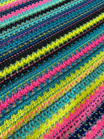 Zigzag Knit Jersey fabric, Black and Yellow jersey, luxury fabric, italian striped , dress, swimwear, pareo, shirt, craft, blouse - Whotex Online Fabric Store