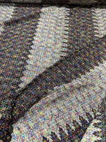 Zigzag Knit Jersey fabric, Black White knit jersey , Chevron luxury fabric, italian Fabric, dress, swimwear, pareo, shirt, craft, - Whotex Online Fabric Store
