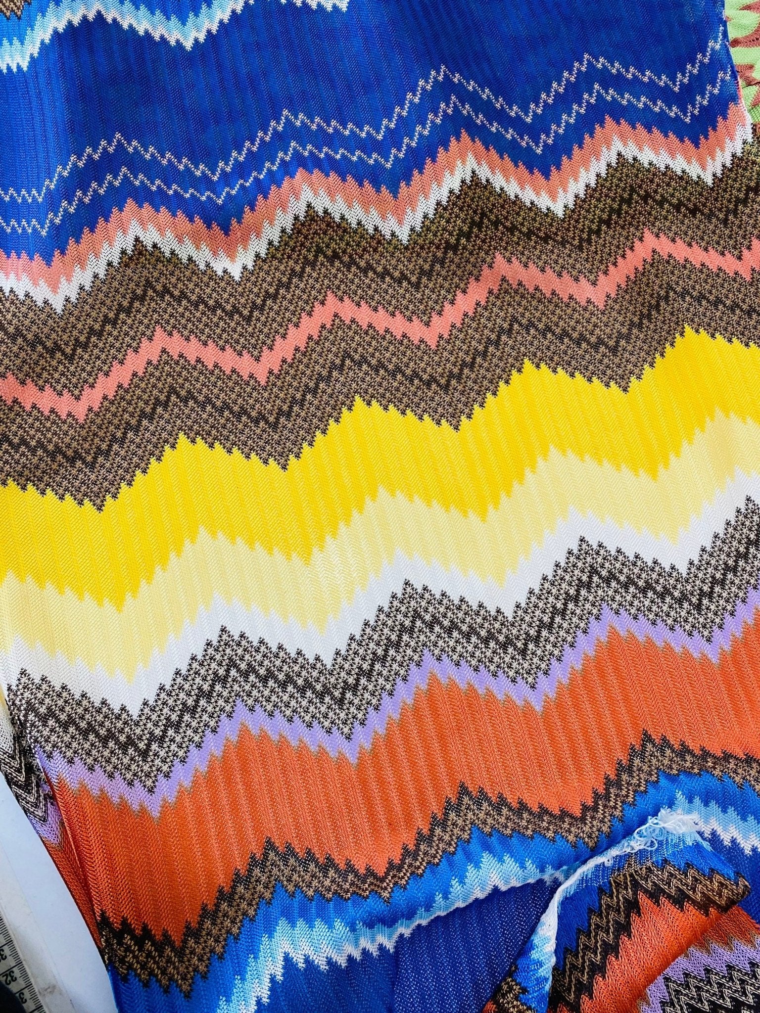 Zigzag Knit Jersey fabric, elastic jersey luxury fabric, italian zigzag - Whotex