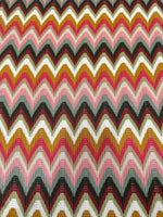 Zigzag Knit Jersey fabric, luxury fabric, italian Fabric, dress, swimwear, pareo, shirt, craft, blouse, Autumn color Chevron Fabric - Whotex Online Fabric Store