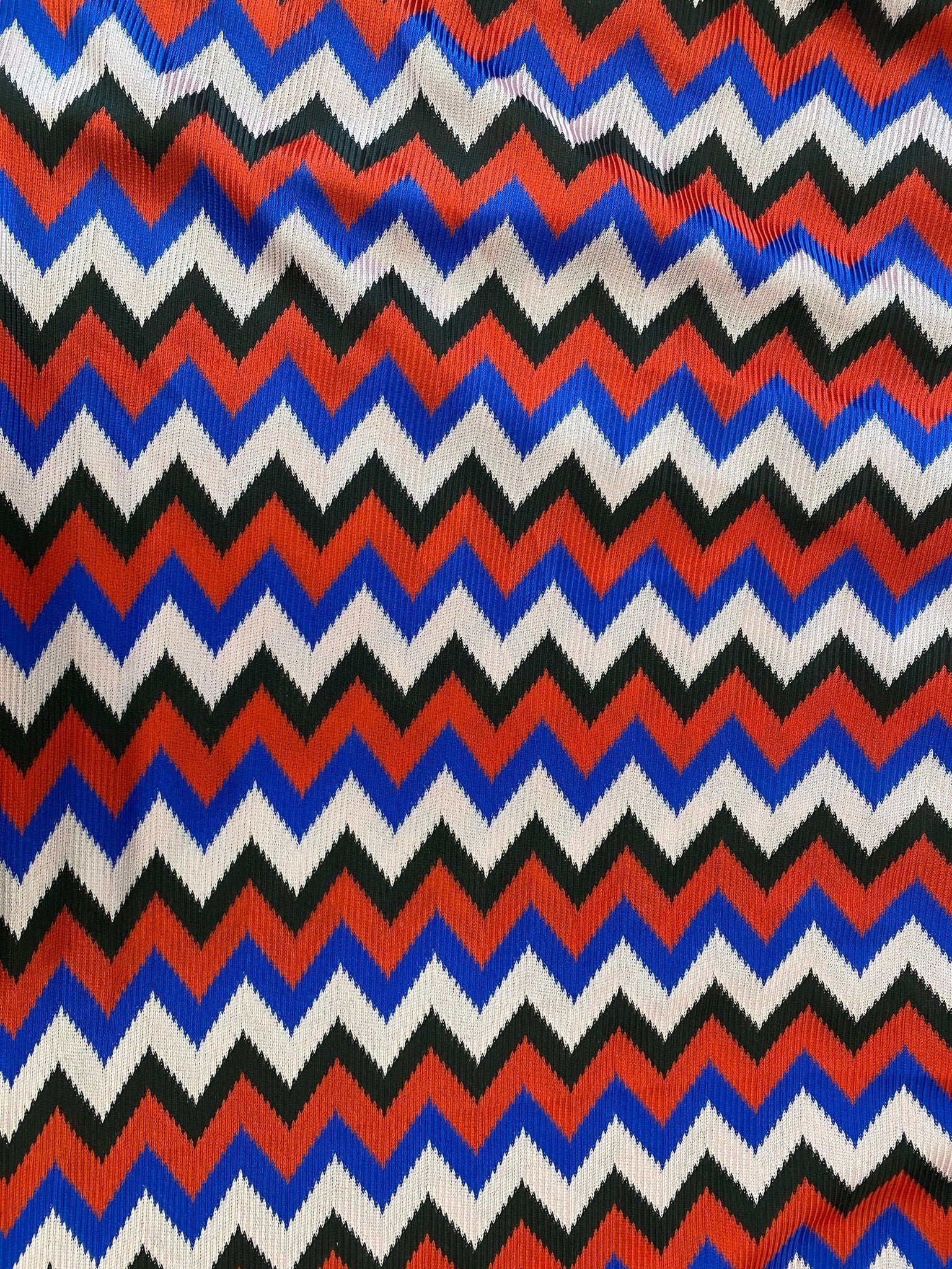 Zigzag Knit Jersey fabric, luxury fabric, italian Fabric, dress, swimwear, pareo, shirt, craft, blouse, blue red black sugar pink color - Whotex Online Fabric Store