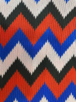 Zigzag Knit Jersey fabric, luxury fabric, italian Fabric, dress, swimwear, pareo, shirt, craft, blouse, blue red black sugar pink color - Whotex Online Fabric Store