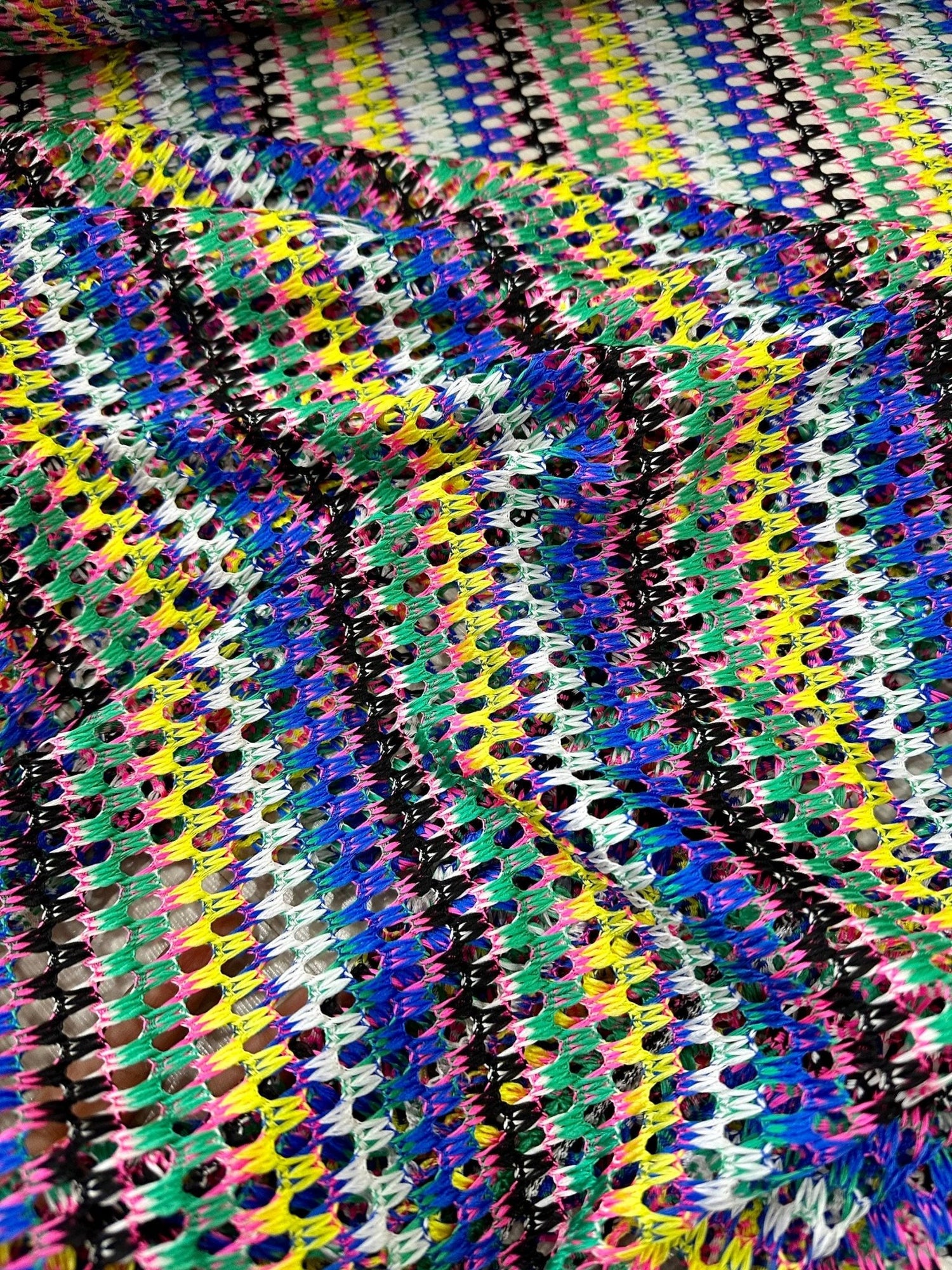 Zigzag Knit Jersey fabric, luxury fabric, italian Fabric, dress, swimwear, pareo, shirt, craft, blouse, Multicolor color Chevron Fabric - Whotex Online Fabric Store