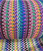 Zigzag Knit Jersey fabric, luxury fabric, italian Fabric, dress, swimwear, pareo, shirt, craft, blouse, Multicolor color Chevron Fabric - Whotex Online Fabric Store