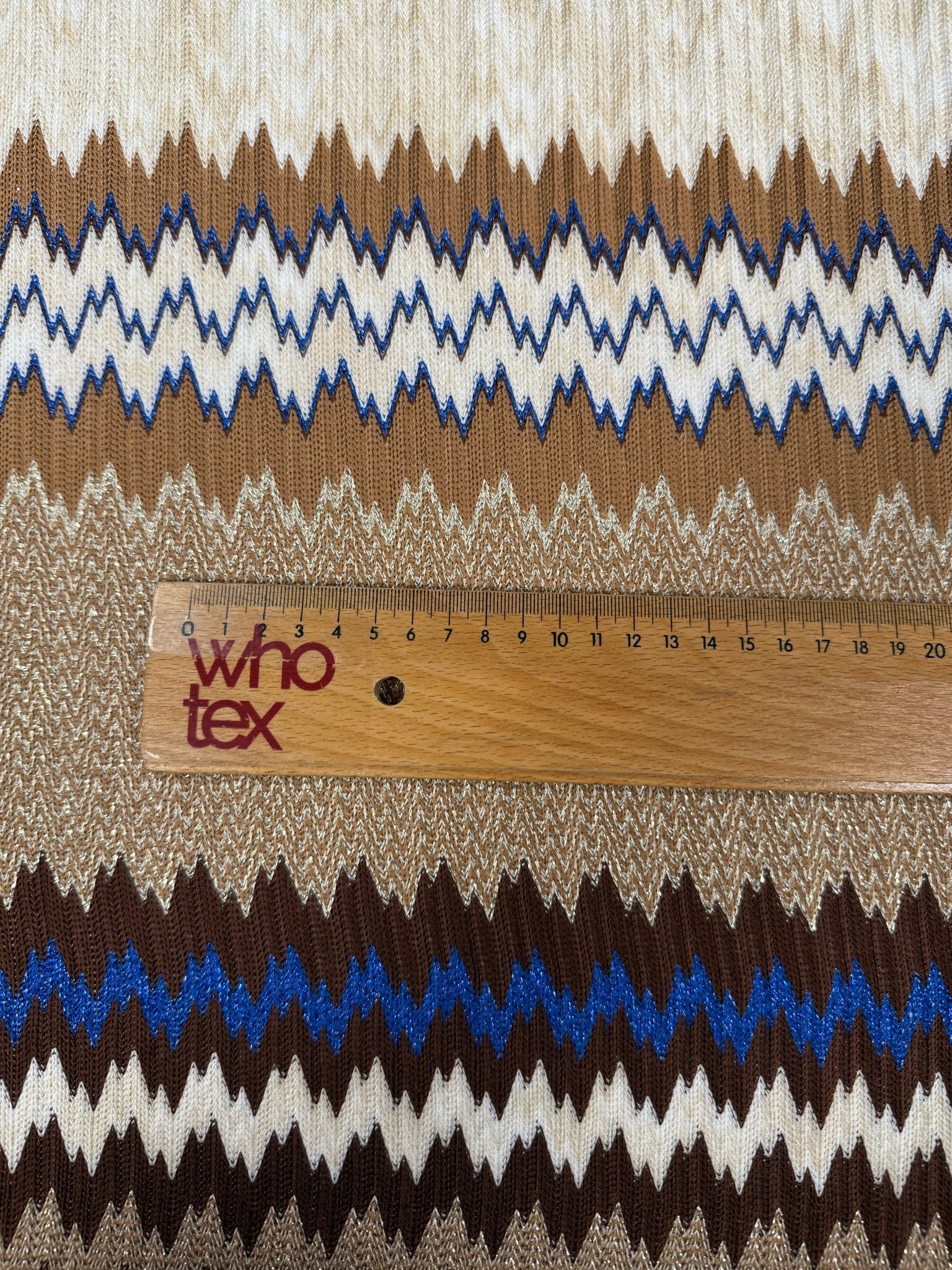Zigzag Knit Mesh Fabric with Shimmer Elastic Jersey for Fashion Apparel - Whotex Fabrics London