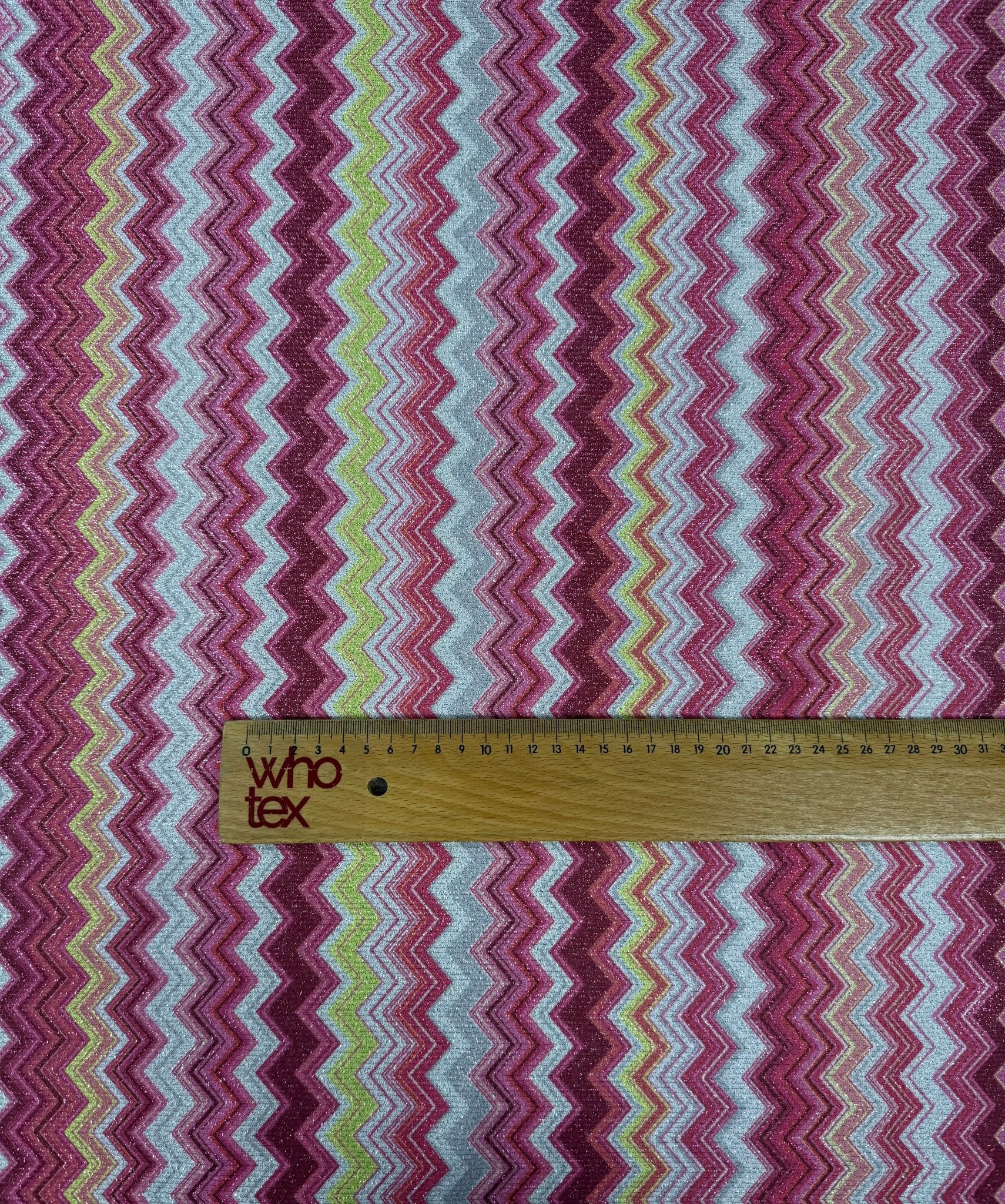 Zigzag Lurex Knit Fabric - Whotex Fabrics London