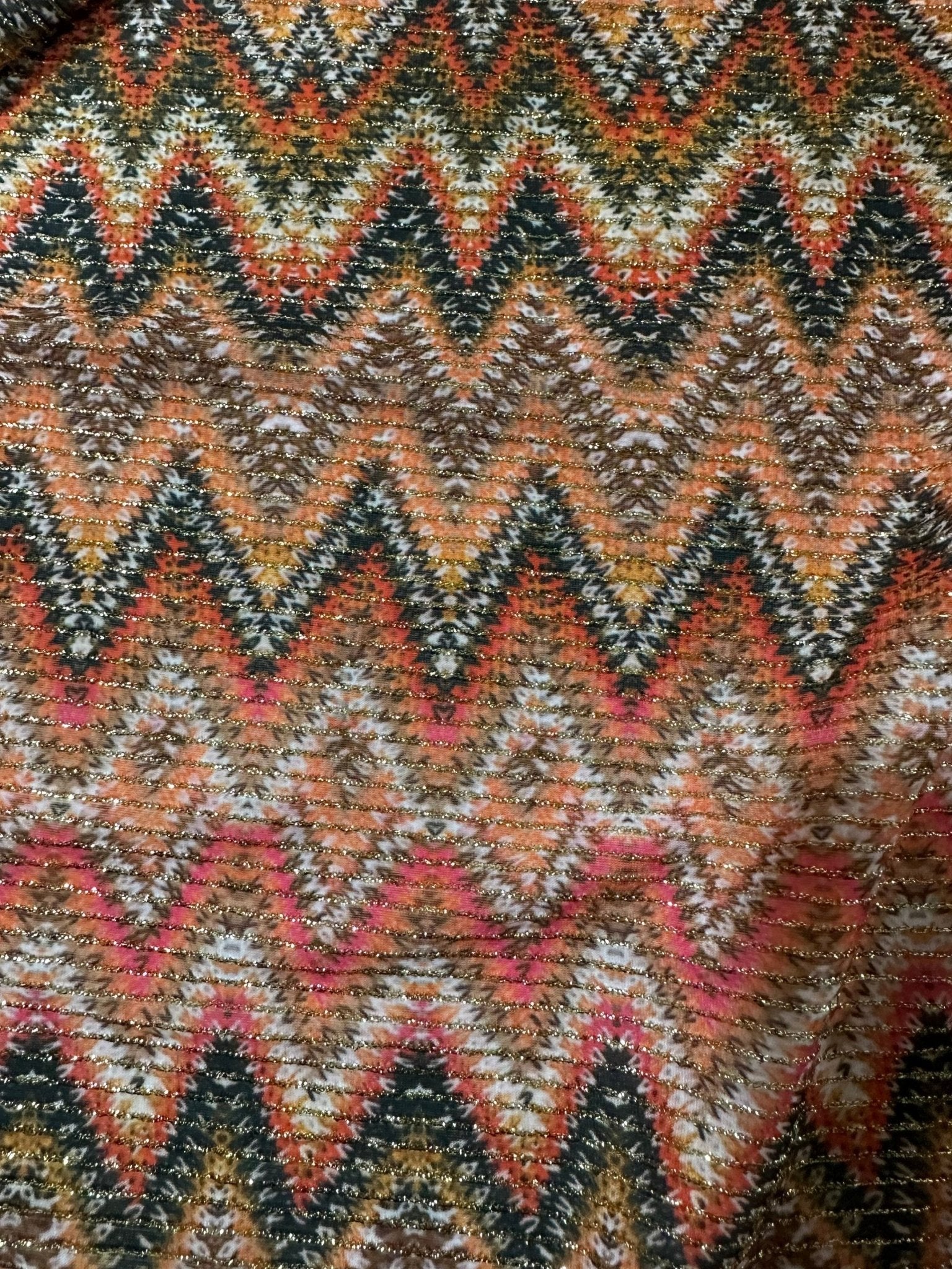 Zigzag Pattern Fabric, Shimmer Ottoman Fabric, 4 - Way Stretch - Whotex Online Fabric Store