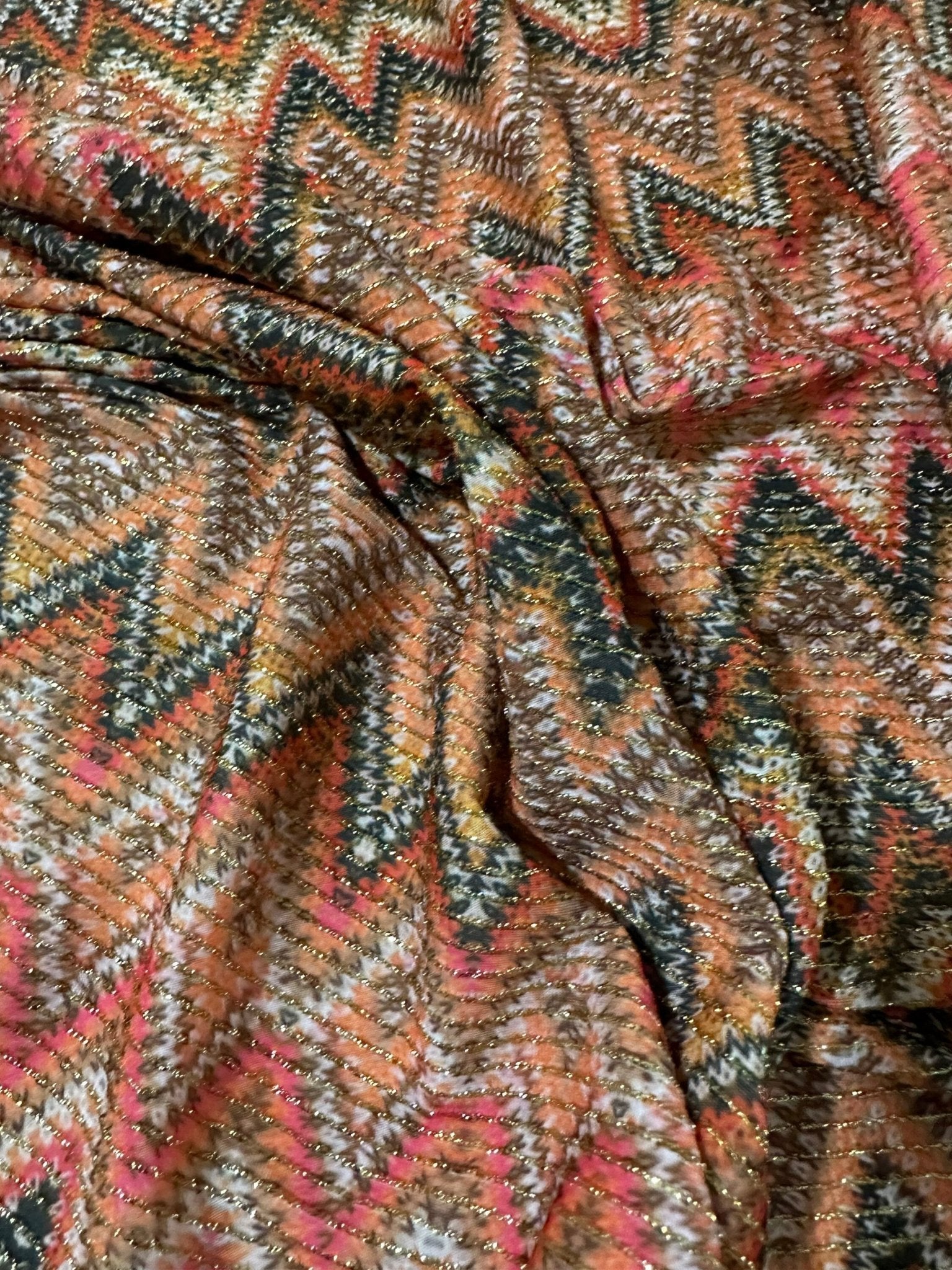 Zigzag Pattern Fabric, Shimmer Ottoman Fabric, 4 - Way Stretch - Whotex Online Fabric Store