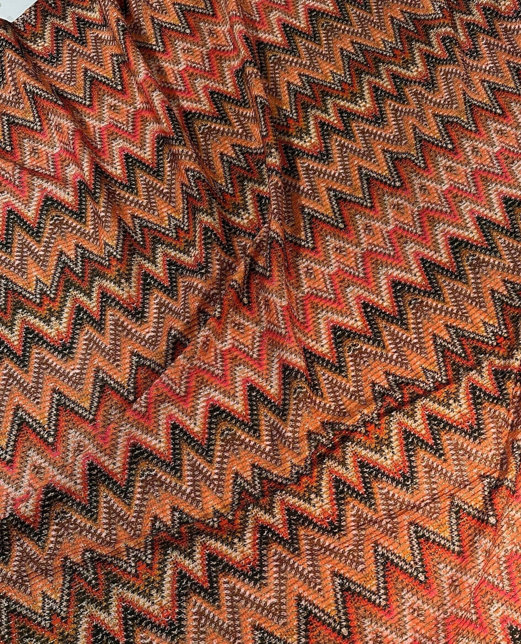 Zigzag Pattern Fabric, Shimmer Ottoman Fabric, 4 - Way Stretch - Whotex Online Fabric Store