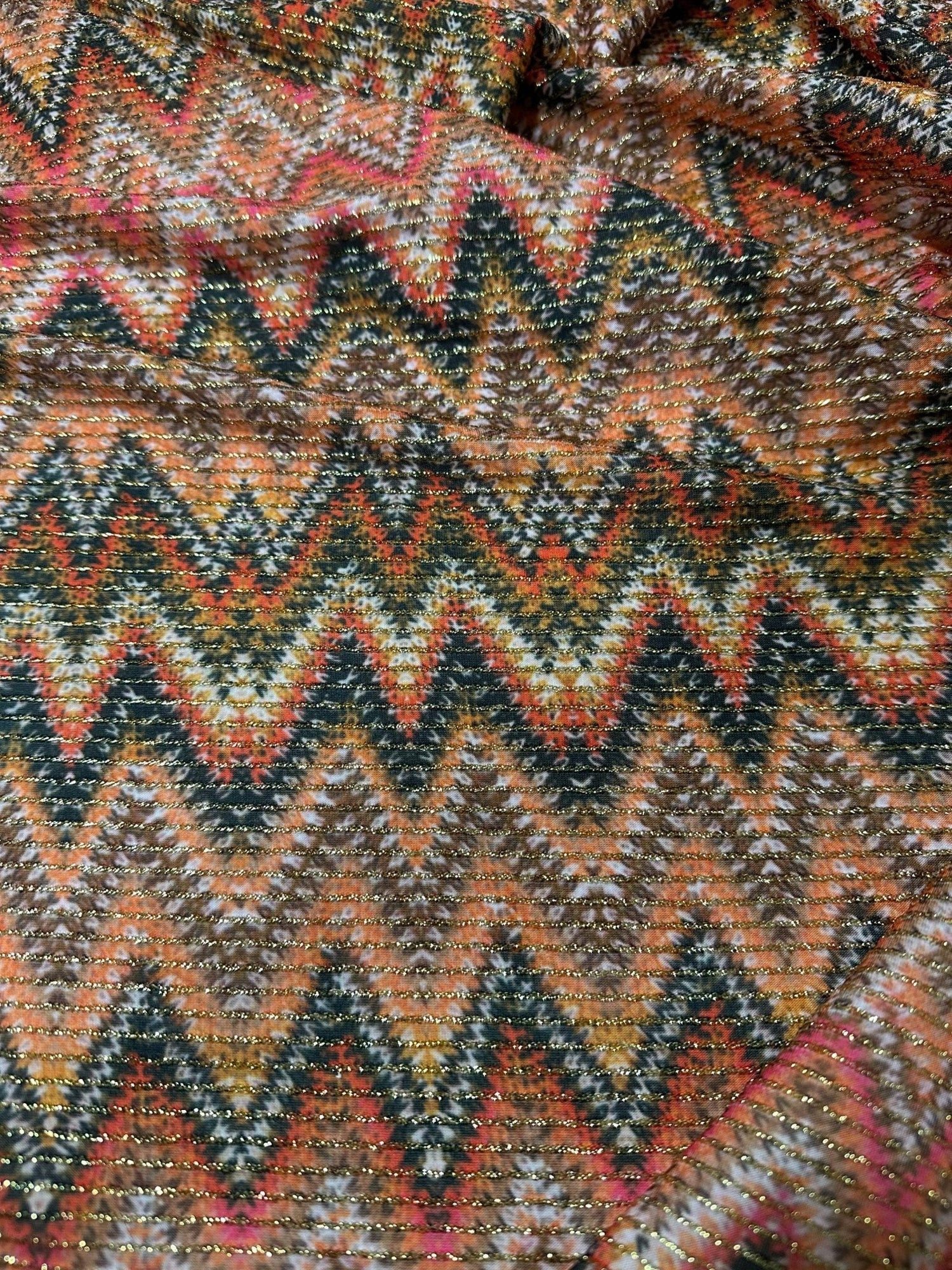 Zigzag Pattern Fabric, Shimmer Ottoman Fabric, 4 - Way Stretch - Whotex Online Fabric Store