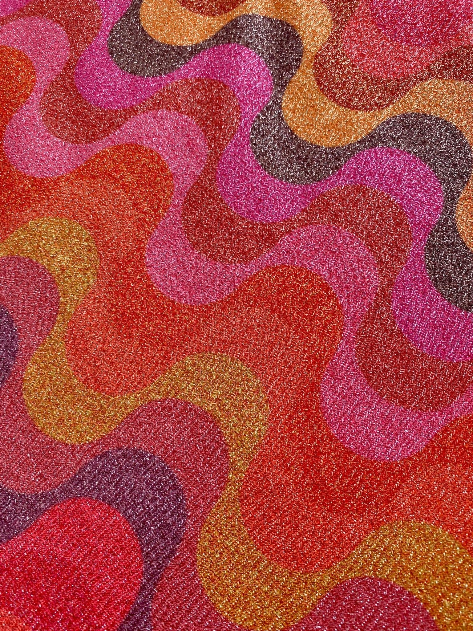 Zigzag Pattern Fabric, Shimmer Spandex Fabric, spandex 4 - way stretch fabric, Evening dress fabric - Whotex Online Fabric Store