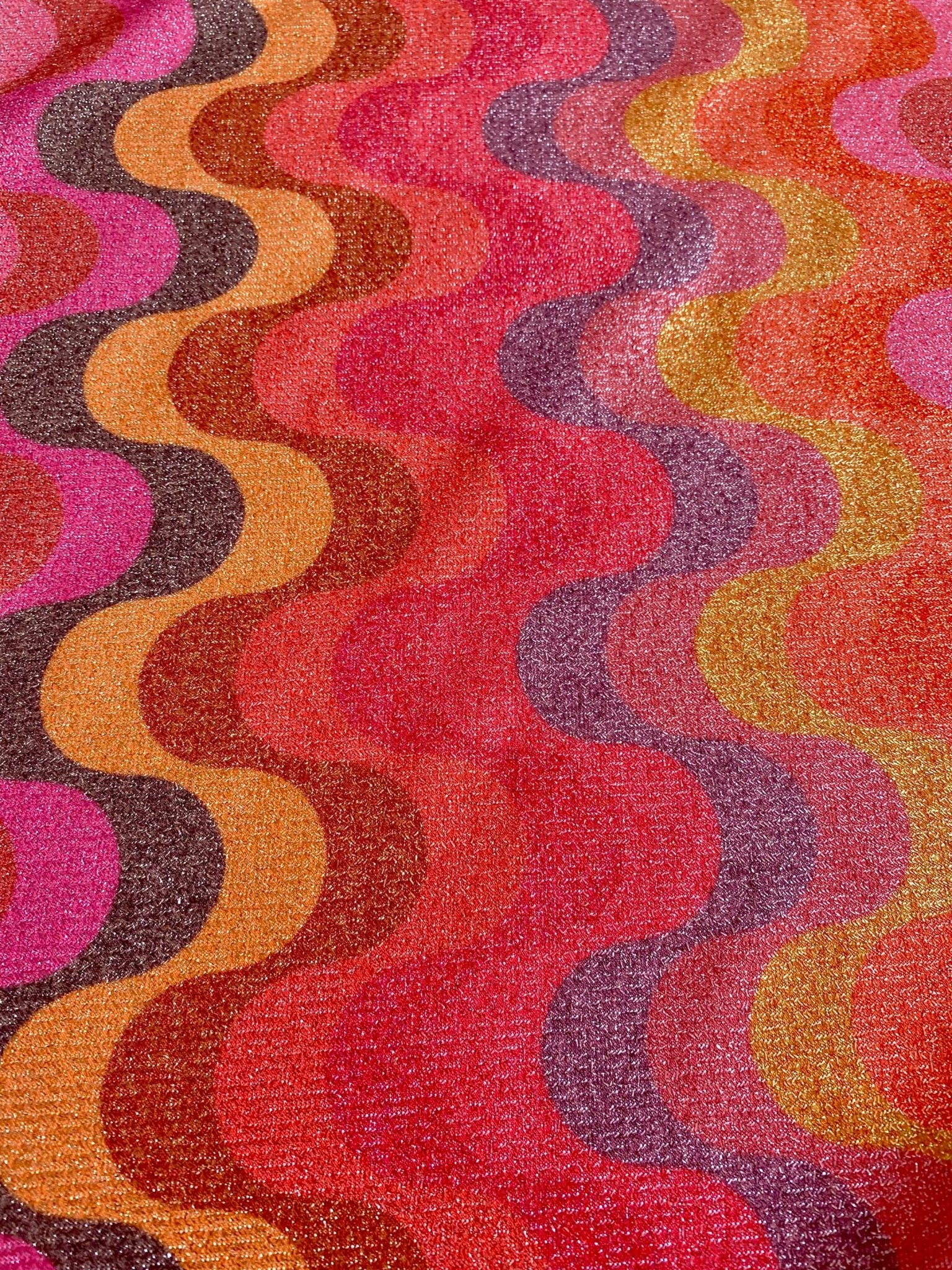 Zigzag Pattern Fabric, Shimmer Spandex Fabric, spandex 4 - way stretch fabric, Evening dress fabric - Whotex Online Fabric Store