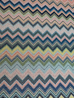 Zigzag Pattern Knit Fabric, Lurex Fabric, 4 - Way Stretch - Whotex Online Fabric Store