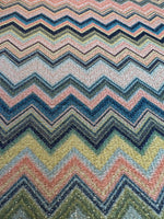 Zigzag Pattern Knit Fabric, Lurex Fabric, 4 - Way Stretch - Whotex Online Fabric Store